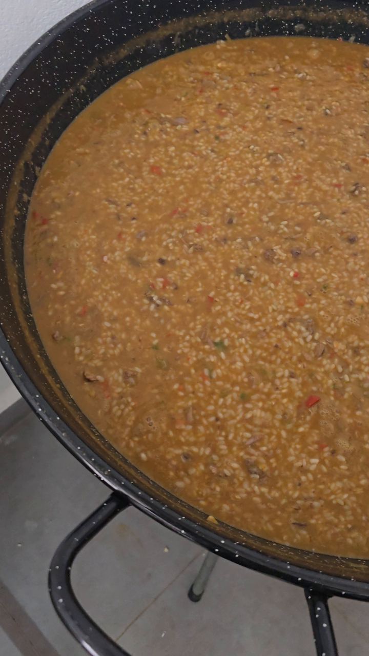 Arroz elaborado en directo para un evento